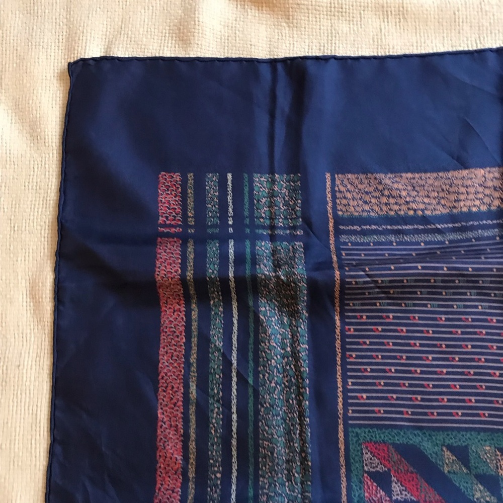 Christian Dior Vintage Blue Silk Scarf - Picture 4 of 7